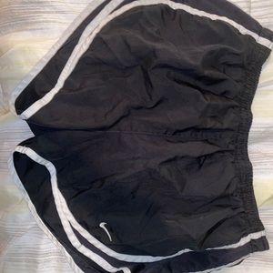 black and white Nike shorts